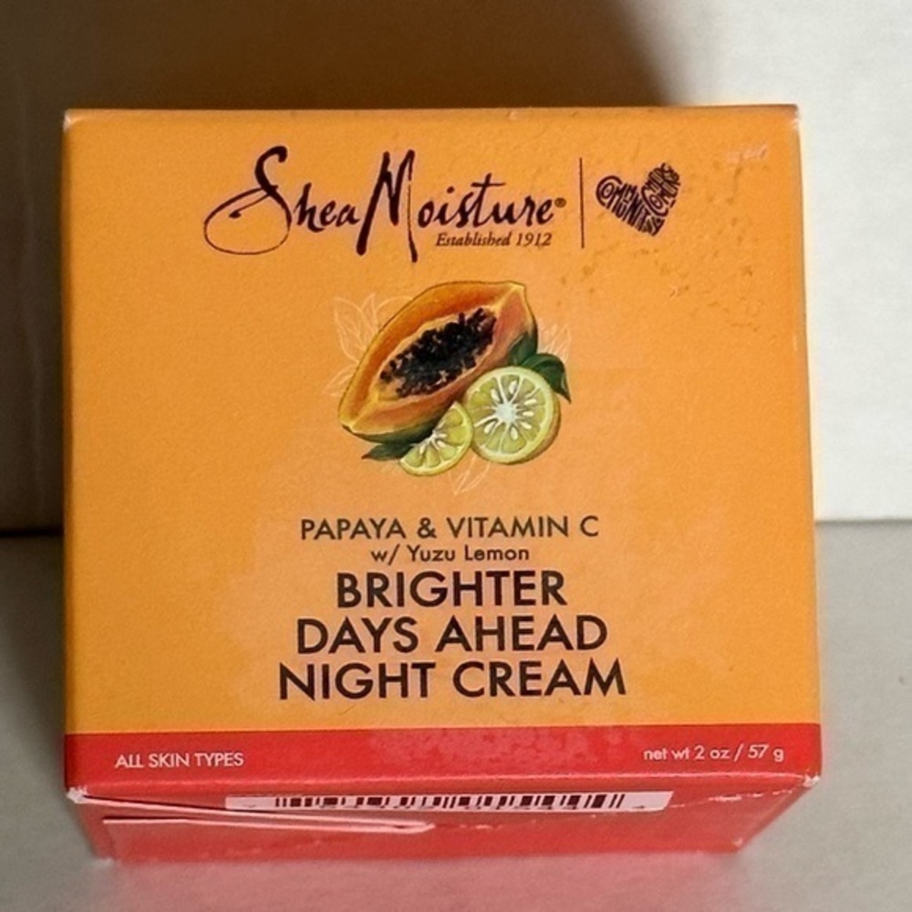 SheaMoisture Brighter Days Ahead Night Cream Papaya and Vitamin C, 2 oz NIB